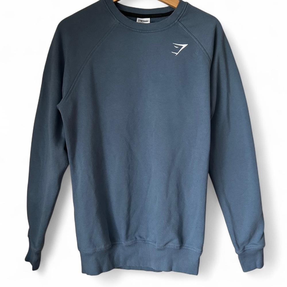 Gymshark Men’s Crest Sweatshirt In Faded Blue